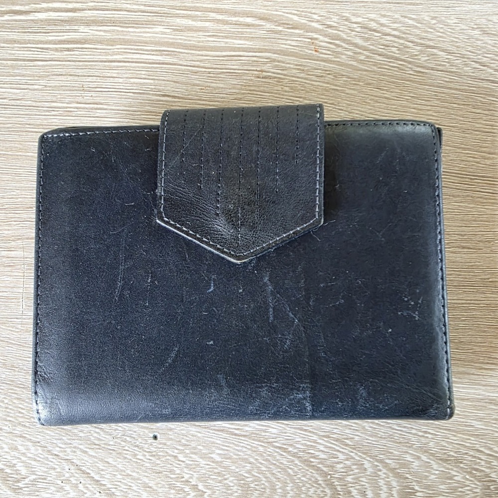 Vintage‎ Princess Gardner Wallet Blue Full Grain Leather